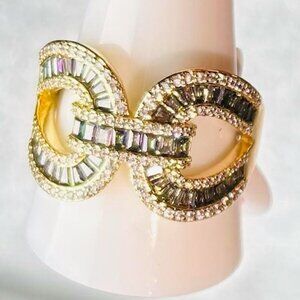 Bomb Party Lab Created Alexandrite Gold Plated Ring Size 11 New RG38481